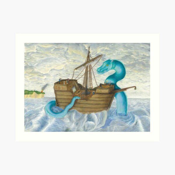At the Mercy of the Sea Serpent Art Print