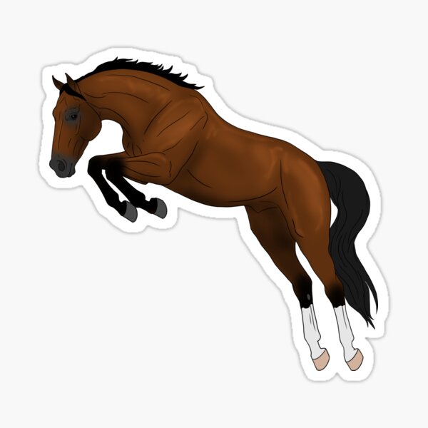 Item preview, Bay Thoroughbred Jumping Horse designed and sold by DappledMoon.