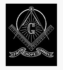 Masonic Lodge Shirt Faith Hope Charity Freemason Shirt Photographic Print