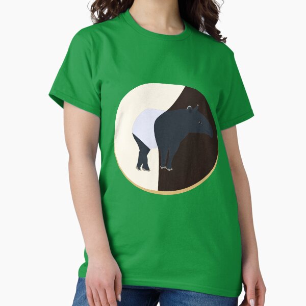 Vista previa del artículo con la obra «Galleta Tapir Malayo Blanco Y Negro», diseñado y vendido por ThatIsSomething.