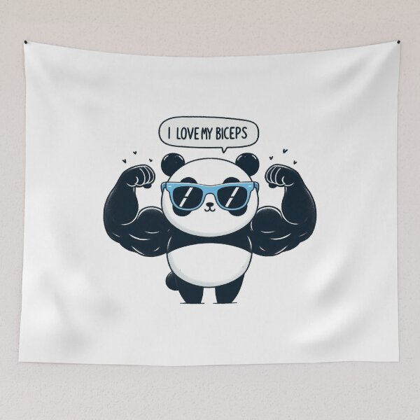 Item preview, Big Biceps: Cute Panda designed and sold by LemuellTrends.
