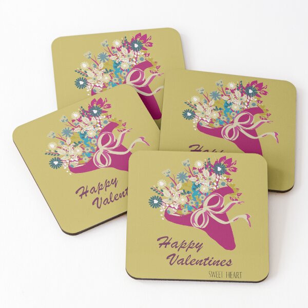 Item preview, Bohemian "Happy Valentines Sweetheart " quote with flowers designed and sold by Ldydesign.