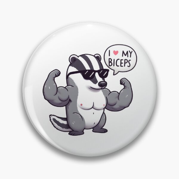 Item preview, Big Biceps: Cute Badger designed and sold by LemuellTrends.