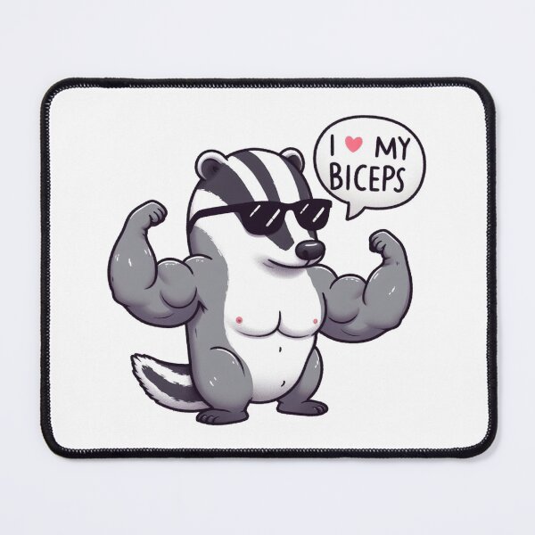 Item preview, Big Biceps: Cute Badger designed and sold by LemuellTrends.