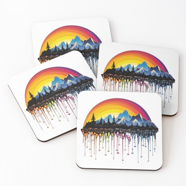 Item preview, Rainbow Dripping Mountains designed and sold by Artisleek Designs.