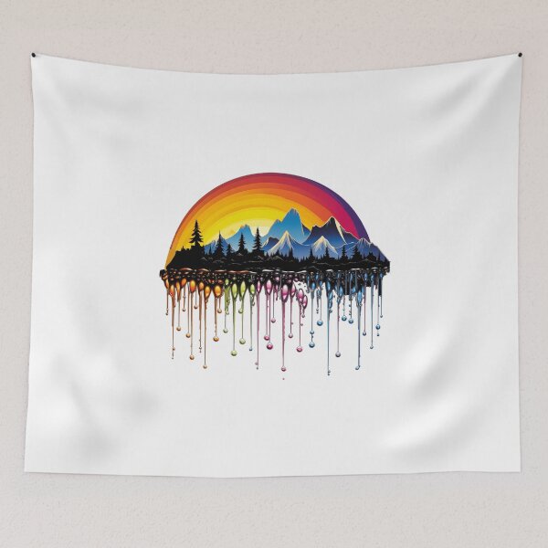 Item preview,  Rainbow Dripping Mountains designed and sold by Artisleek Designs.