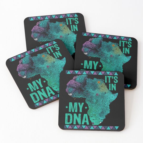 Item preview, It's in My DNA | Green African Map with Fingerprint - Black designed and sold by PearlMoonGrapes.
