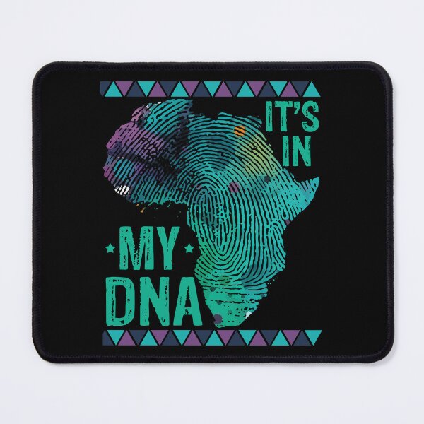 Item preview, It's in My DNA | Green African Map with Fingerprint - Black designed and sold by PearlMoonGrapes.