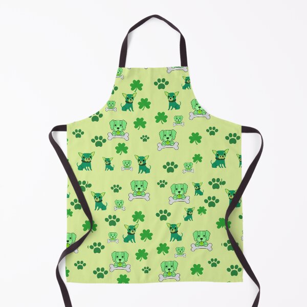 Item preview, St Patrick's Day Cute Green Dog, Paws, and Clover Pattern designed and sold by CraftyAnimal.