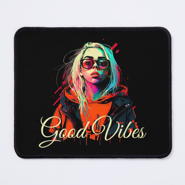 Item preview, Good Vibes Cute Girl Synthwave Aesthetic designed and sold by halleinstyle.