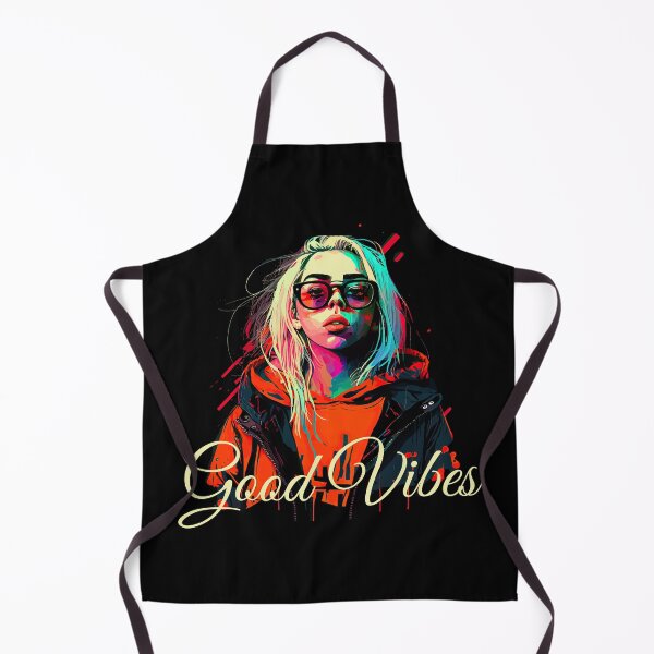 Aperçu de l'œuvre Good Vibes Cute Girl Synthwave Esthétique créée et vendue par halleinstyle.