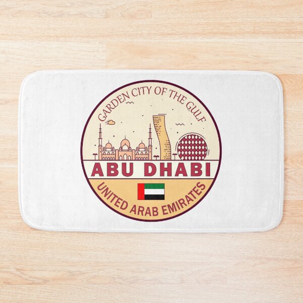 Item preview, Abu Dhabi UAE City Skyline Emblem designed and sold by KrisSidDesigns.