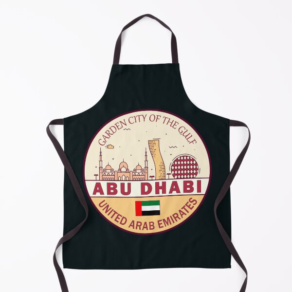 Item preview, Abu Dhabi UAE City Skyline Emblem designed and sold by KrisSidDesigns.