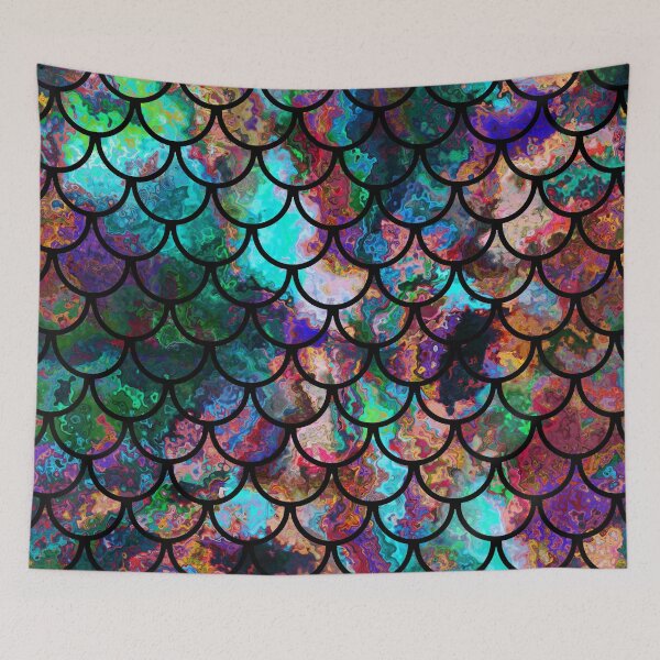 Item preview, Abstract Black Fish Scales Pattern designed and sold by Jared Davies.