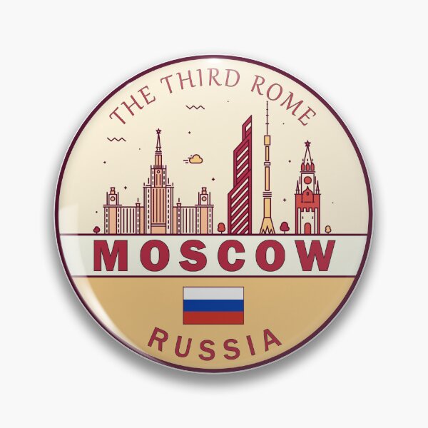 Item preview, Moscow Russia City Skyline Emblem designed and sold by KrisSidDesigns.