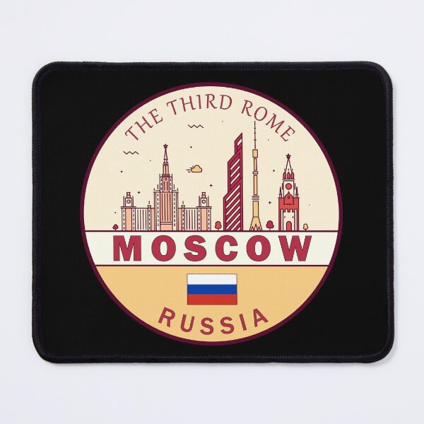 Item preview, Moscow Russia City Skyline Emblem designed and sold by KrisSidDesigns.