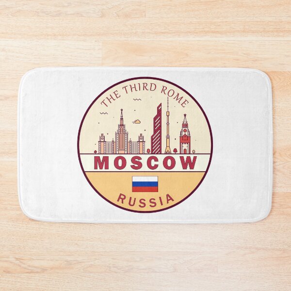 Item preview, Moscow Russia City Skyline Emblem designed and sold by KrisSidDesigns.