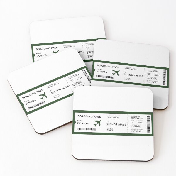 Item preview, The Secret History Plane Ticket designed and sold by Mayass-Art.