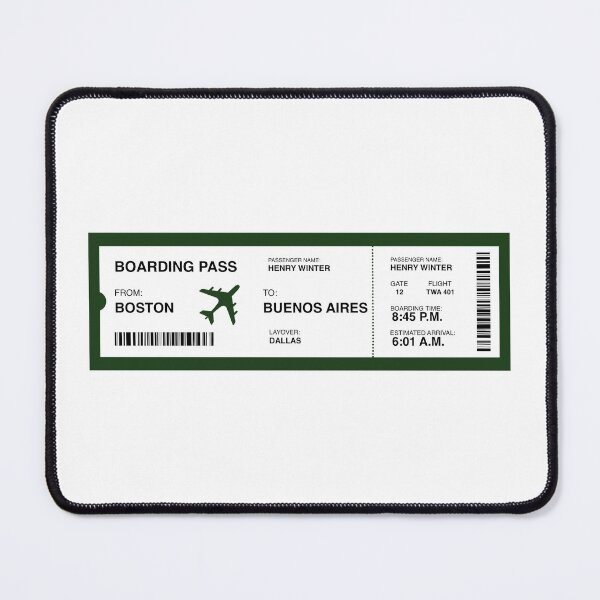 Item preview, The Secret History Plane Ticket designed and sold by Mayass-Art.