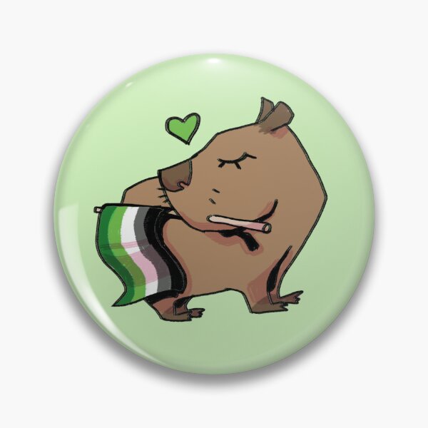 Item preview, Pride Capybara - Aromantic  designed and sold by Saltyspacecat.
