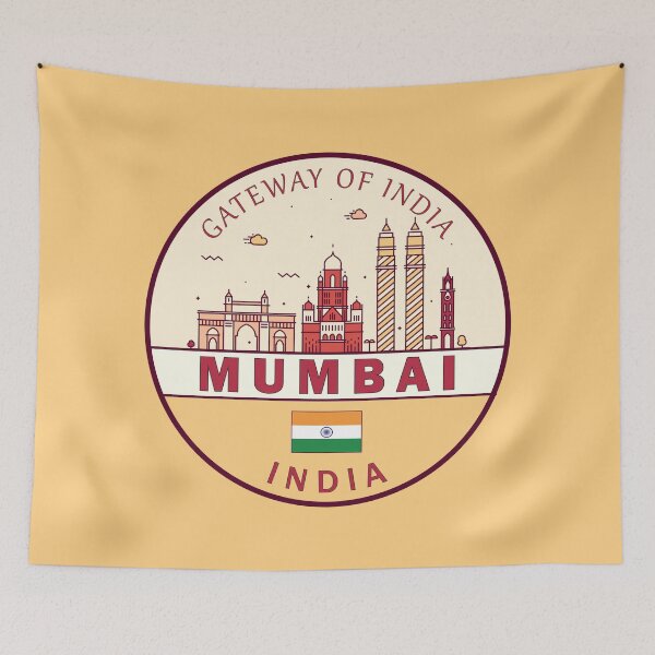 Item preview, Emblema del horizonte de la ciudad de Mumbai, India designed and sold by KrisSidDesigns.