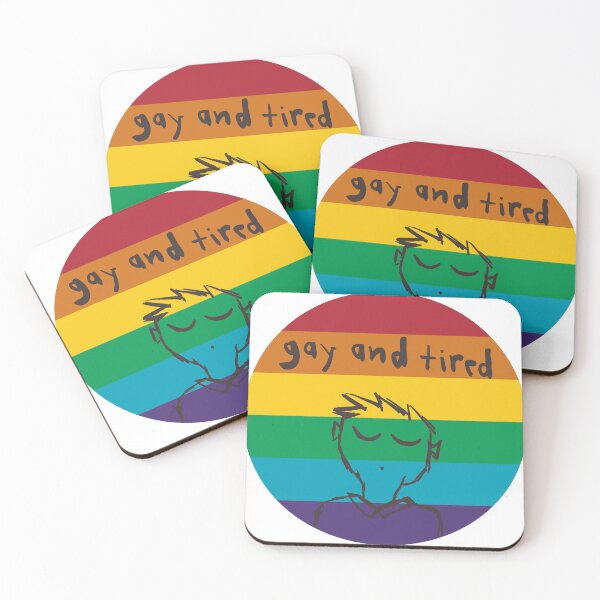 Item preview, "gay and tired" pride flag designed and sold by ihavephotoshop.