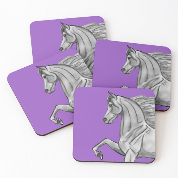 Item preview, Gray Trotting Arabian Horse designed and sold by DappledMoon.