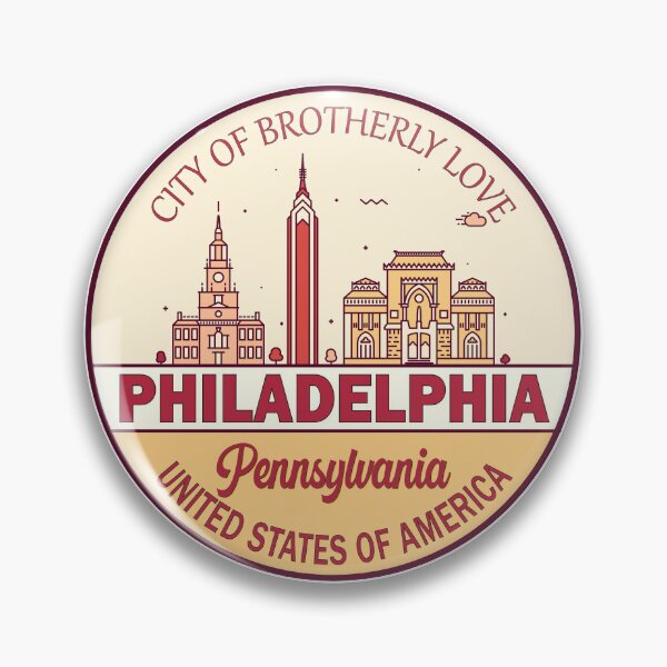 Item preview, Philadelphia Pennsylvania City Skyline Emblem designed and sold by KrisSidDesigns.