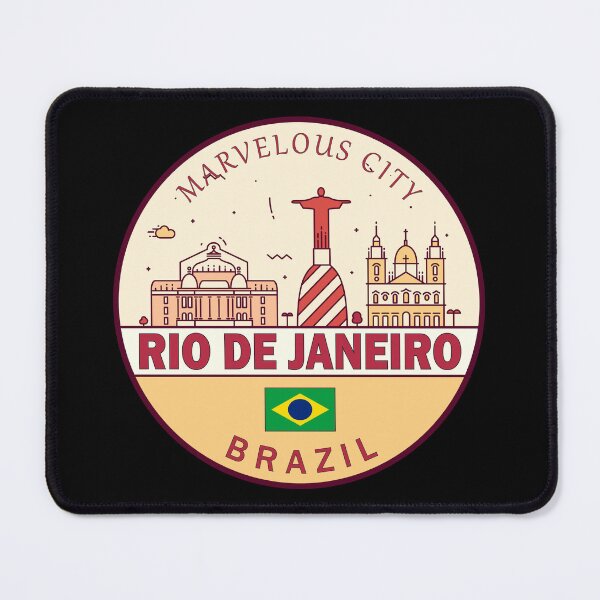 Item preview, Rio de Janeiro Brazil City Skyline Emblem designed and sold by KrisSidDesigns.