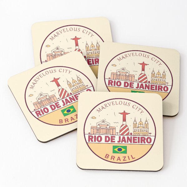 Item preview, Rio de Janeiro Brazil City Skyline Emblem designed and sold by KrisSidDesigns.
