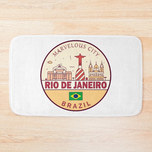 Item preview, Rio de Janeiro Brazil City Skyline Emblem designed and sold by KrisSidDesigns.