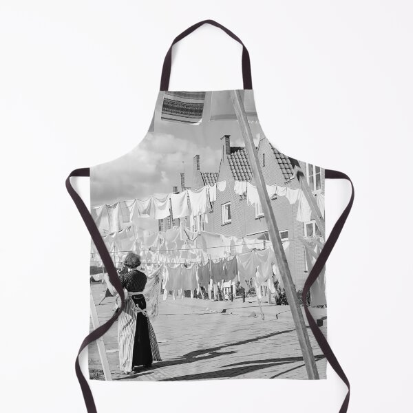 Item preview, Laundry on Clothes Line, Black and White Vintage Photo designed and sold by modernretro.