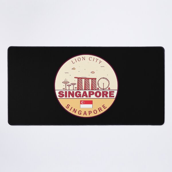 Artikelvorschau, Singapur-City-Skyline-Emblem entworfen und verkauft von KrisSidDesigns.
