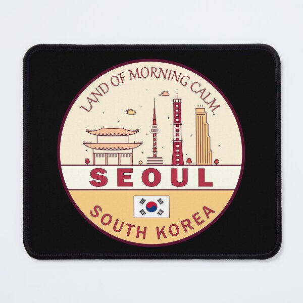 Item preview, Seoul South Korea City Skyline Emblem designed and sold by KrisSidDesigns.