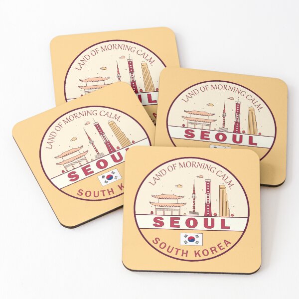Item preview, Seoul South Korea City Skyline Emblem designed and sold by KrisSidDesigns.
