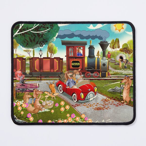 Item preview, Dachshunds Car And Train designed and sold by Clitus.