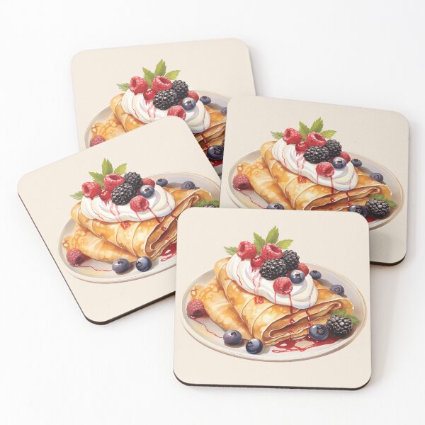 Item preview, Dessert Crêpe Topped With Wild Berries And Cream designed and sold by Alicia Chee.