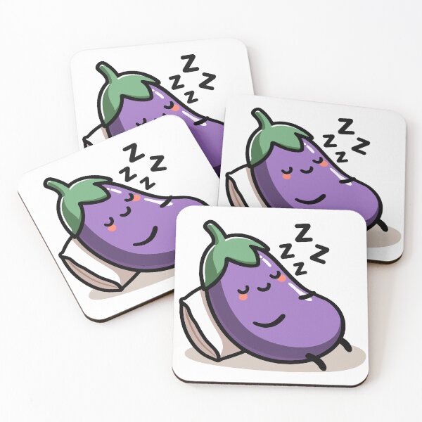 Item preview, Cute Eggplant Sleeping designed and sold by BluRockDesigns.
