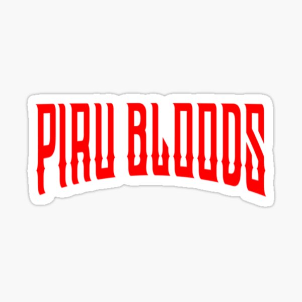 Capital B Red Bandana Blood Piru Gangster Brim' Sticker