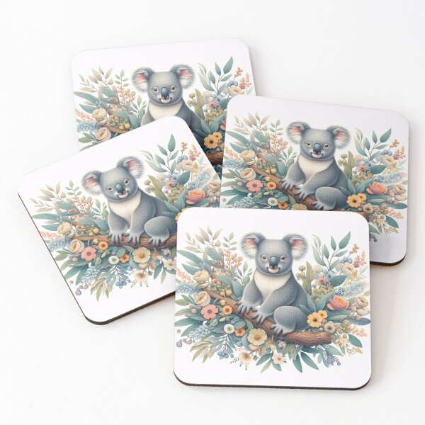 Item preview, "Koala and flowers" designed and sold by Elena Kolotusha.