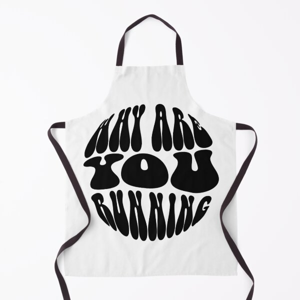 Item preview, Why Are You Running Text Monochrome White designed and sold by Meepuruproject.