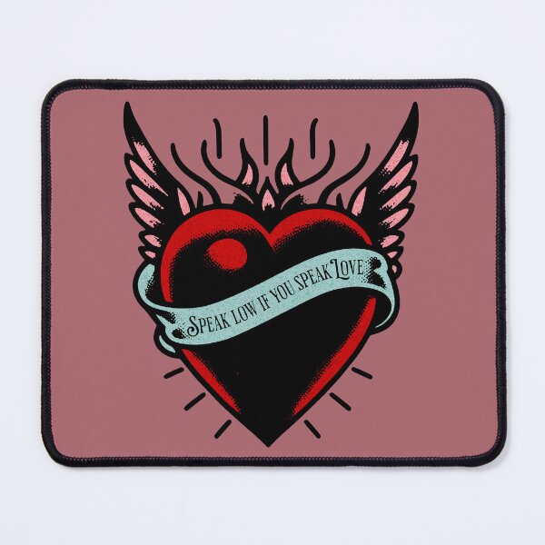 Item preview, Winged heart speak low if you speak love Shakespeare quote designed and sold by frolicandlarks.