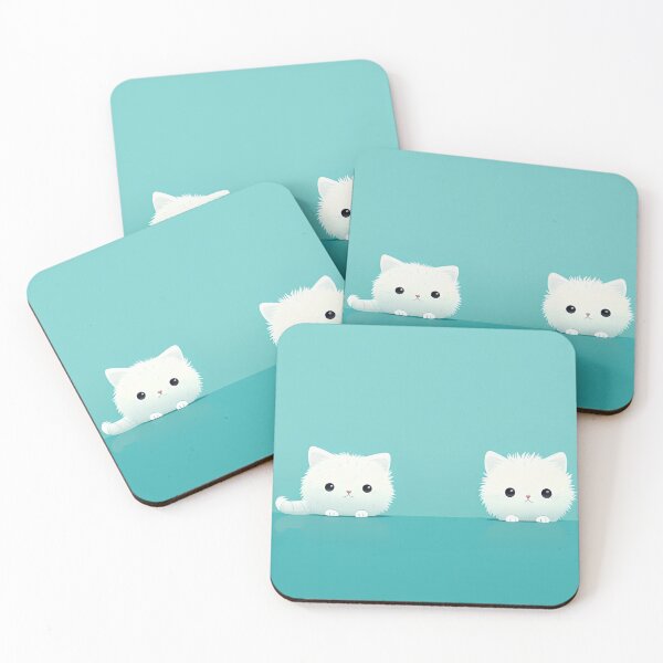 Item preview, White cute cats designed and sold by SunnyArtRoom.