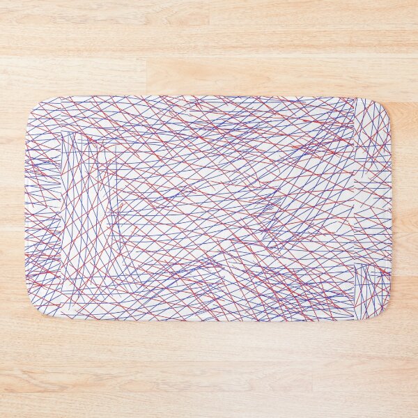 Item preview, Red, White and Navy Blue Crosshatched Design designed and sold by ArtByLM.