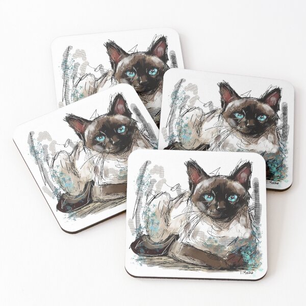 Item preview, Siamese Cat designed and sold by TraceyMackieArt.