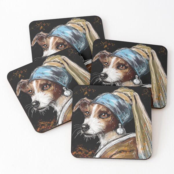 Item preview, Jack Russell with a Pearl Earring designed and sold by TraceyMackieArt.