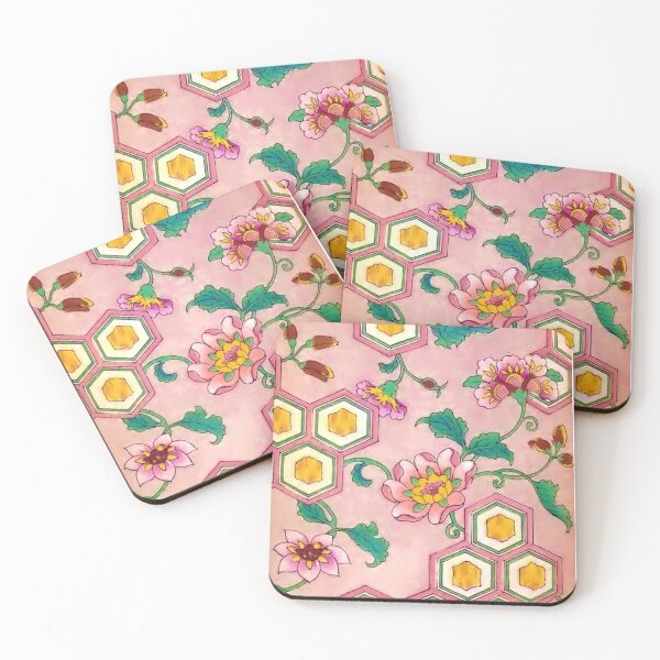 Item preview, Japanese Art, retro prints cute,flowers and hexagons, great Japan Gift! designed and sold by JapaneseClub.