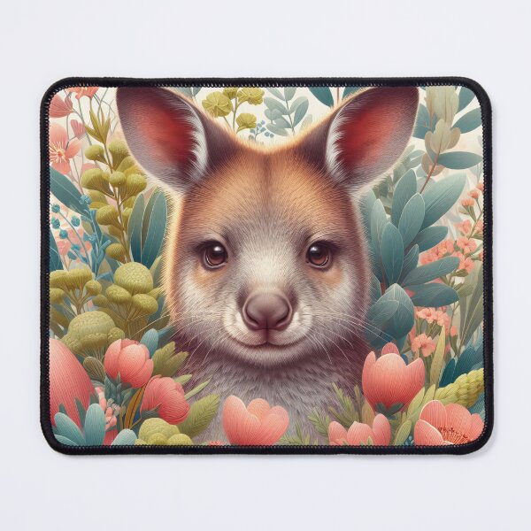 Item preview, "Wallaby and flowers" designed and sold by Elena Kolotusha.