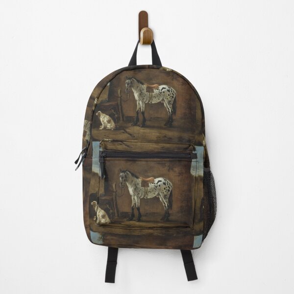 Item preview, A Piebald Horse Tied To a Hitching Post and 2 Dogs by Pieter Cornelisz Verbeeck designed and sold by Amanda1775.