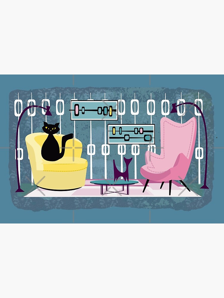 Thumbnail 6 of 6, Bath Mat, Lounging Cat designed and sold by CarlaBaremb.